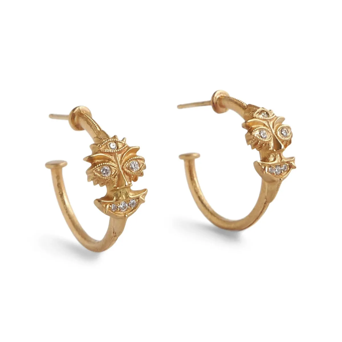 Tomfoolery Gold Bestia Hoops Discount