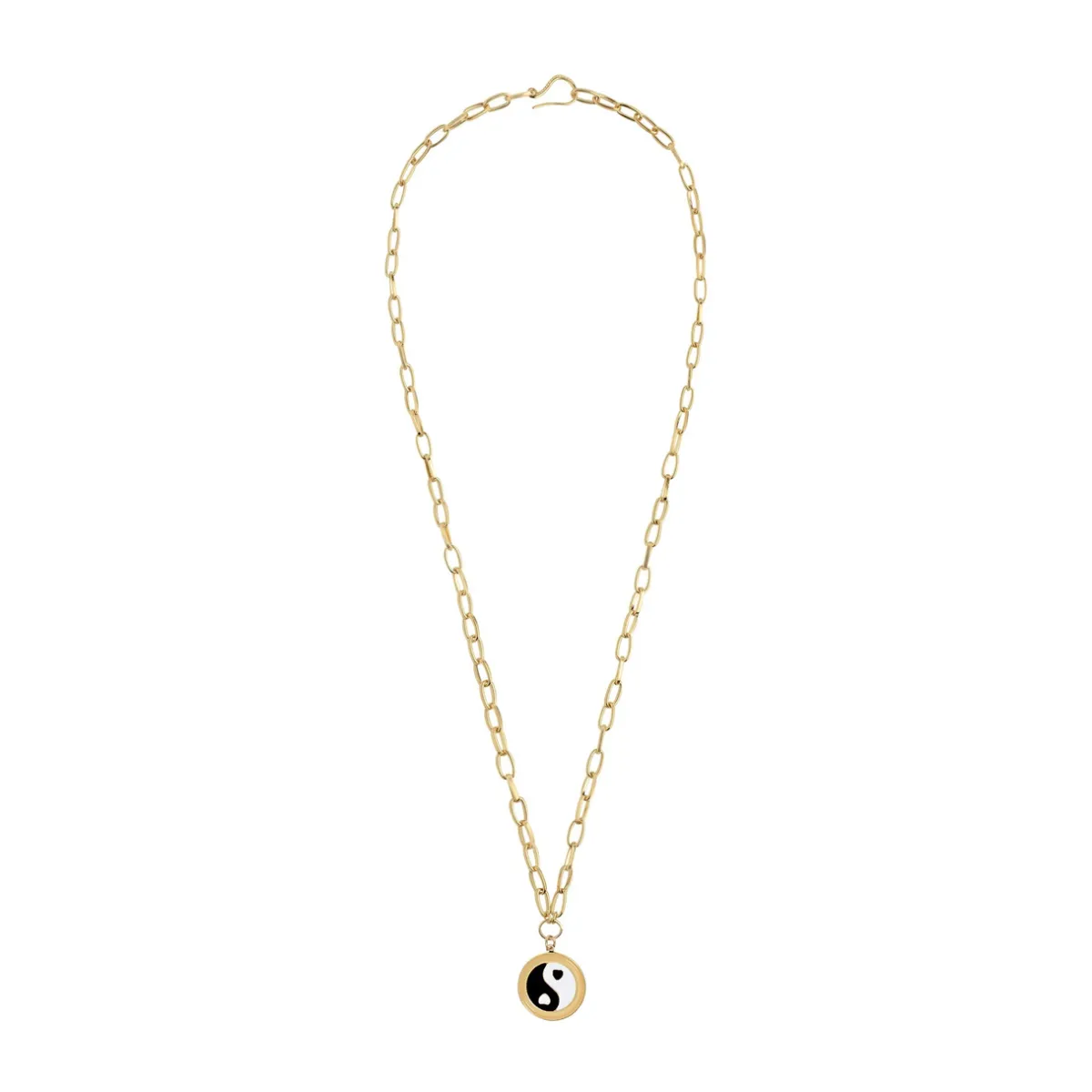 Tomfoolery Gold Black Yin Yang Necklace Online
