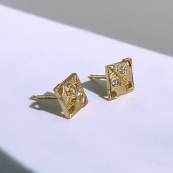 Tomfoolery Gold Boreas Studs Outlet