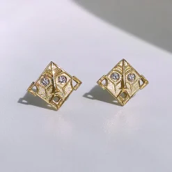 Tomfoolery Gold Boreas Studs Outlet