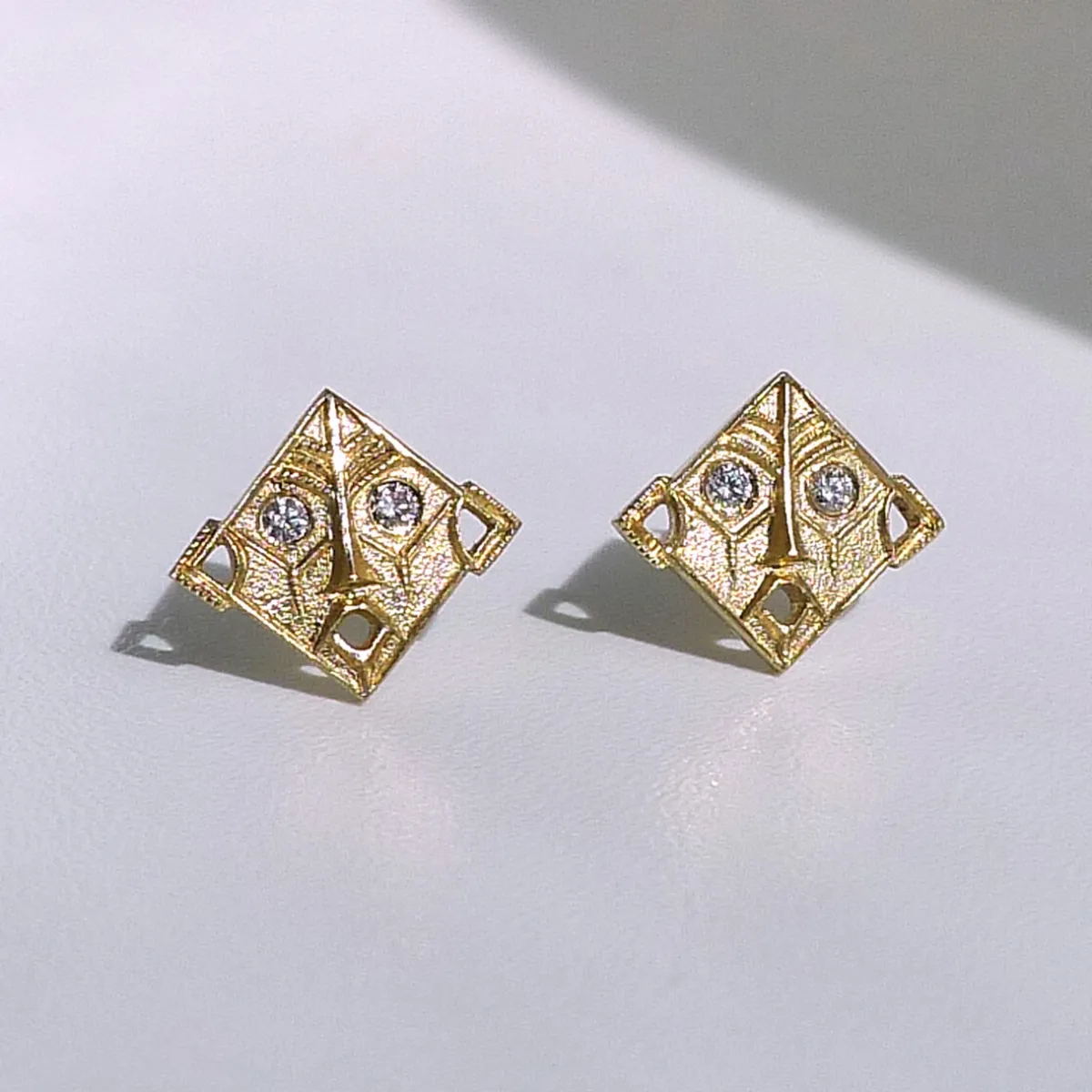 Tomfoolery Gold Boreas Studs Outlet