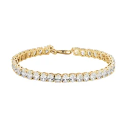 Tomfoolery Gold Classic Oval Tennis Bracelet Discount