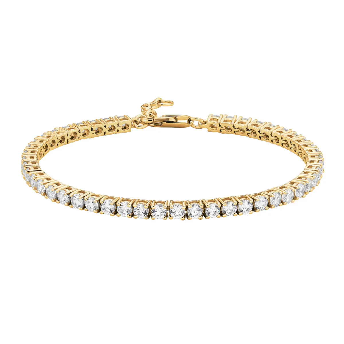 Tomfoolery Gold Classic Tennis Bracelet Discount