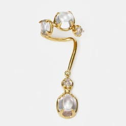 Tomfoolery Gold Clear Drip Ear Cuff Hot