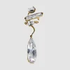 Tomfoolery Gold Clear Mixed Hybrid Drop Ear Cuff Hot