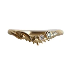 Tomfoolery Gold Curved Ocean Stacking Band Online