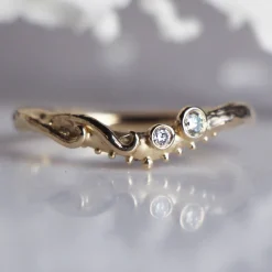 Tomfoolery Gold Curved Ocean Stacking Band Online