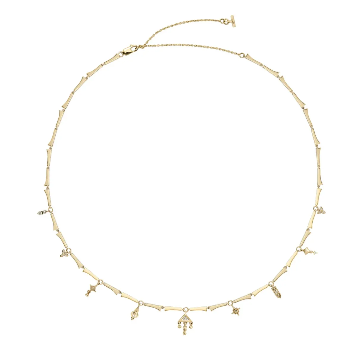 Tomfoolery Gold Dala Trinket Necklace New