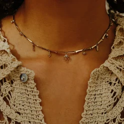 Tomfoolery Gold Dala Trinket Necklace New
