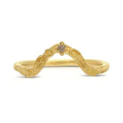 Tomfoolery Gold Daphnis Wedding Band New