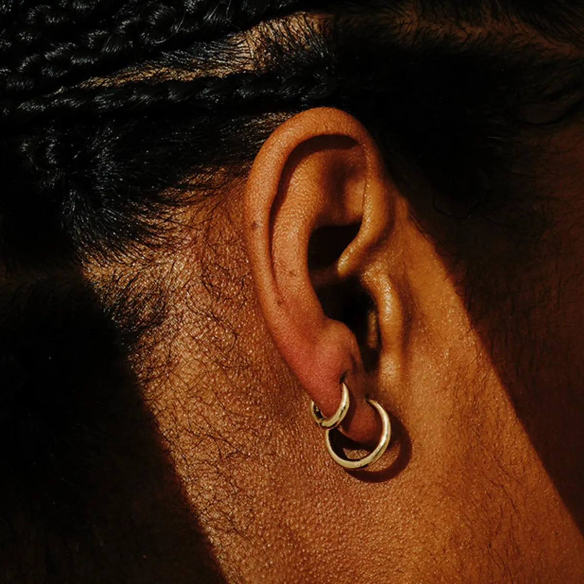 Tomfoolery Gold Dodu Round Chunky Hoop Clearance