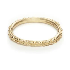 Tomfoolery Gold Double Beaded Wedding Band Outlet