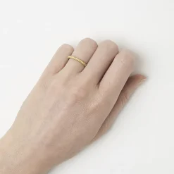Tomfoolery Gold Double Beaded Wedding Band Outlet