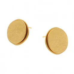 Tomfoolery Gold Double Disc Round Studs Outlet