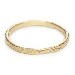 Tomfoolery Gold Engraved Wedding Band Fashion