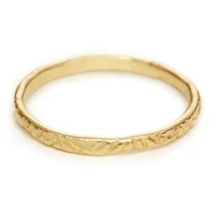 Tomfoolery Gold Engraved Wedding Band Fashion