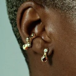 Tomfoolery Gold Gemstone Chamelle Stud Clearance