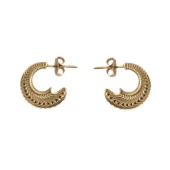 Tomfoolery Gold Graduated Ripple Hoops Discount