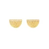 Tomfoolery Gold Half Moon Studs Clearance