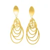 Tomfoolery Gold Harmonious Graduated Oval Drop Earrings Online