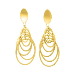 Tomfoolery Gold Harmonious Graduated Oval Drop Earrings Online