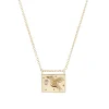 Tomfoolery Gold Hummingbird Postcard Charm Necklace Best