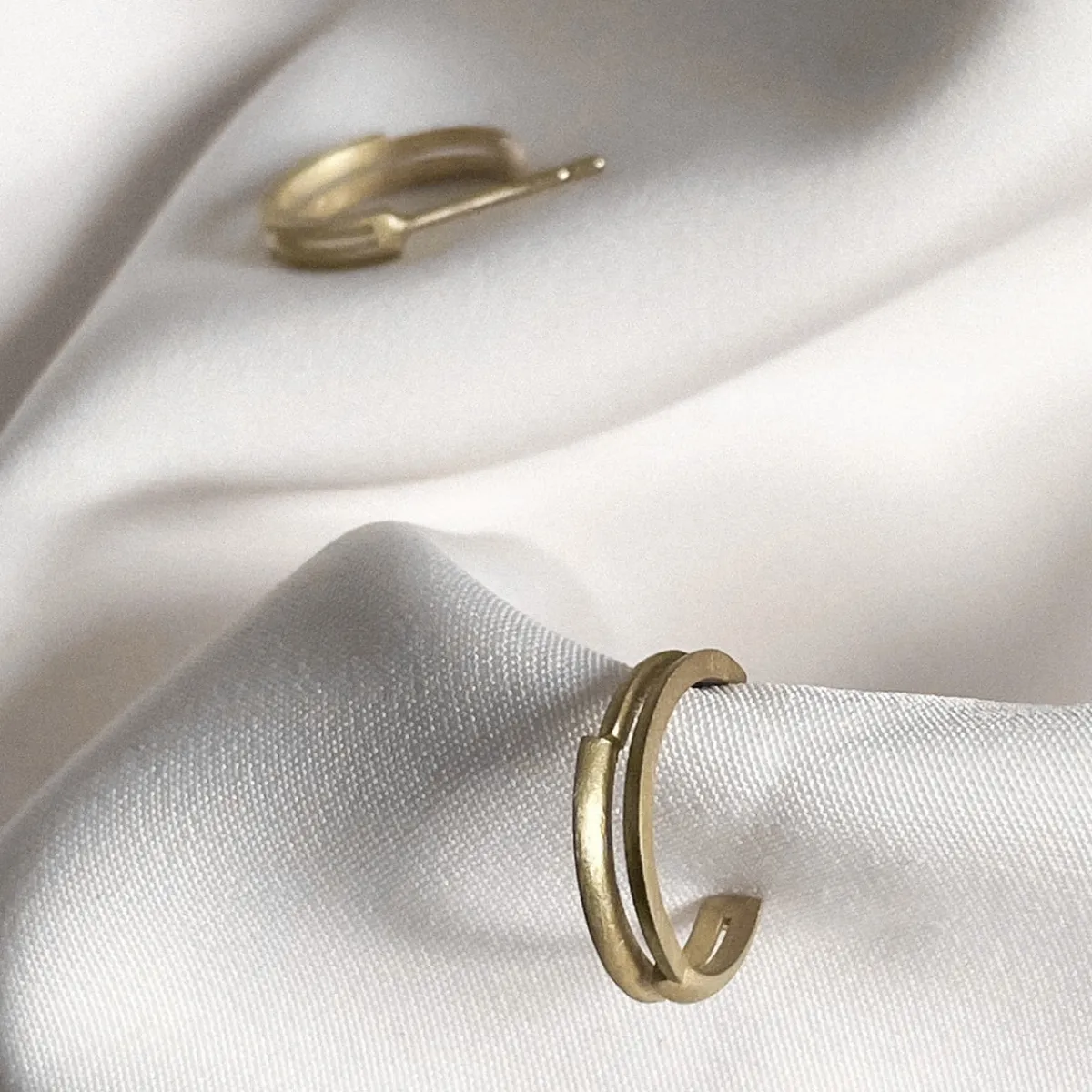 Tomfoolery Gold Ivana Double Hoops Fashion