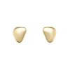 Tomfoolery Gold Large Pebble Studs Fashion