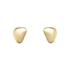 Tomfoolery Gold Large Pebble Studs Fashion