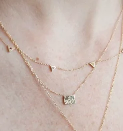 Tomfoolery Gold Letter Postcard Charm Necklace New