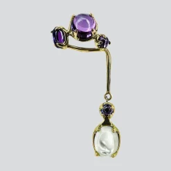 Tomfoolery Gold Lilac Drip Punk Ear Cuff Discount