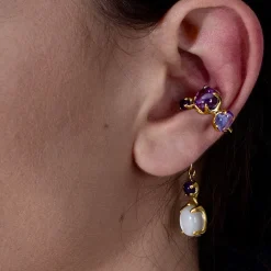 Tomfoolery Gold Lilac Drip Punk Ear Cuff Discount
