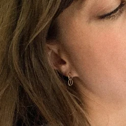 Tomfoolery Gold Lily Double Drop Earrings Outlet