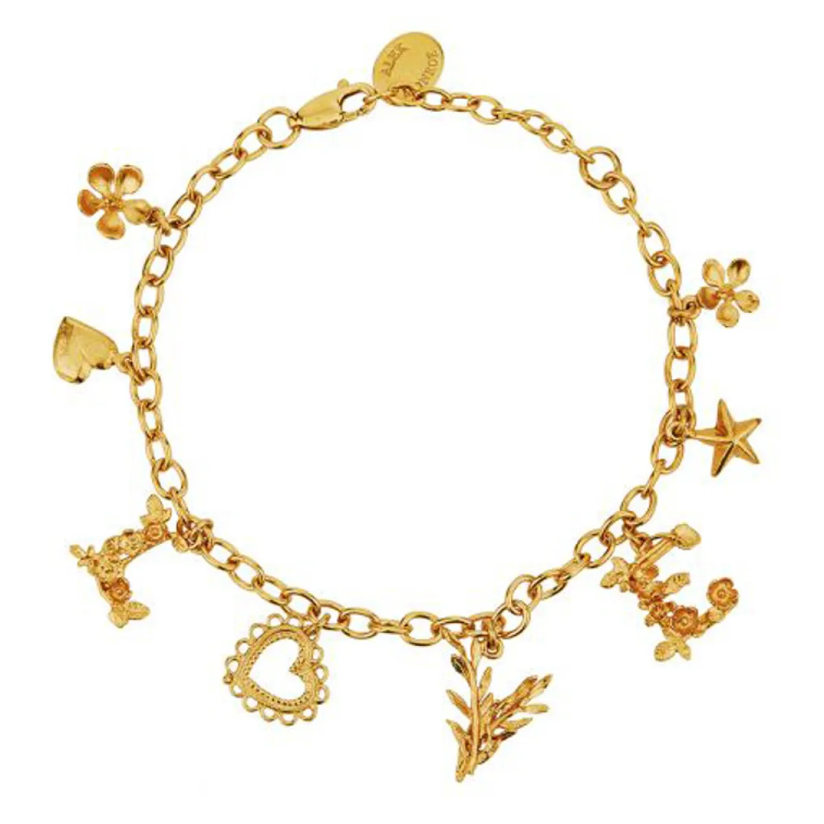 Tomfoolery Gold LOVE Mixed Charm Bracelet Best