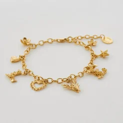 Tomfoolery Gold LOVE Mixed Charm Bracelet Best