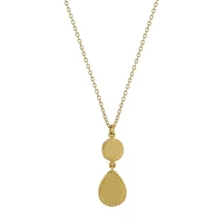 Tomfoolery Gold Love of Nature Heart & Flower Drop Pendant Sale