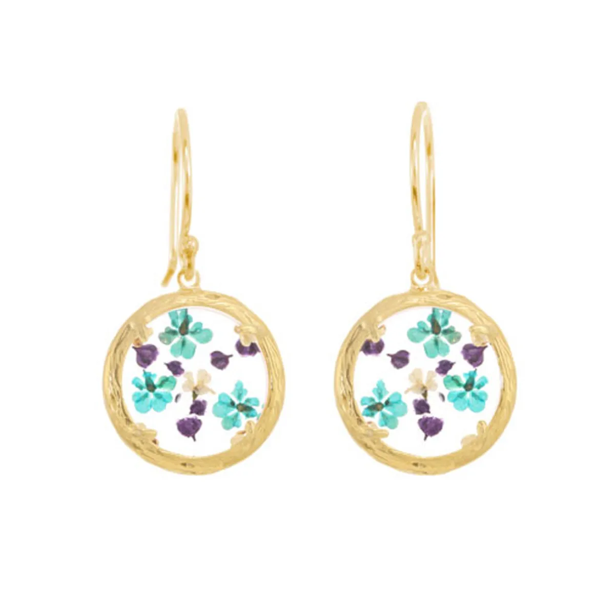 Tomfoolery Gold Mini Floral Drop Earrings in Wisdom Best