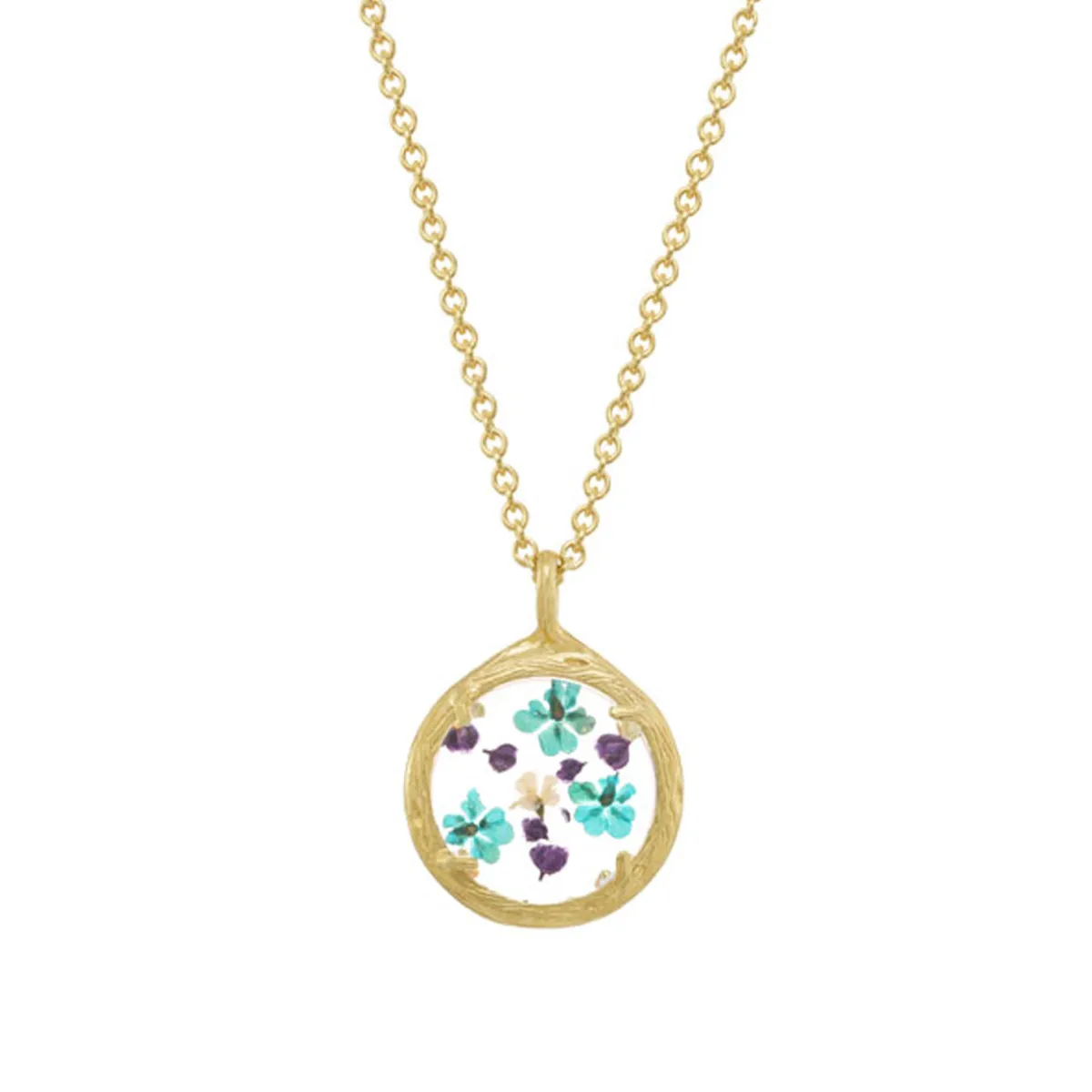 Tomfoolery Gold Mini Floral Necklace in Wisdom Online