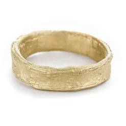 Tomfoolery Gold 5mm Textured Wedding Band Clearance