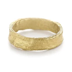 Tomfoolery Gold 5mm Textured Wedding Band Clearance