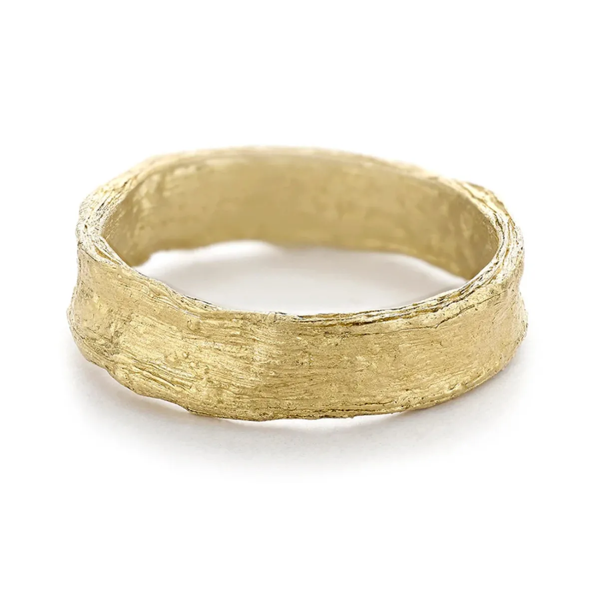 Tomfoolery Gold 5mm Textured Wedding Band Clearance
