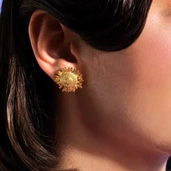 Tomfoolery Gold Mock Meadow Studs Fashion