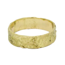 Tomfoolery Gold Molten Wedding Band Fashion