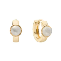 Tomfoolery Gold Moonstone Huggie Hoops Online