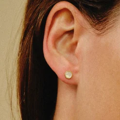 Tomfoolery Gold Moonstone Studs Outlet