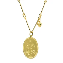 Tomfoolery Gold Omnia Vincit Tsavorite Pendant Clearance