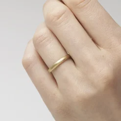 Tomfoolery Gold Oval Section 2.5mm Wedding Band Discount