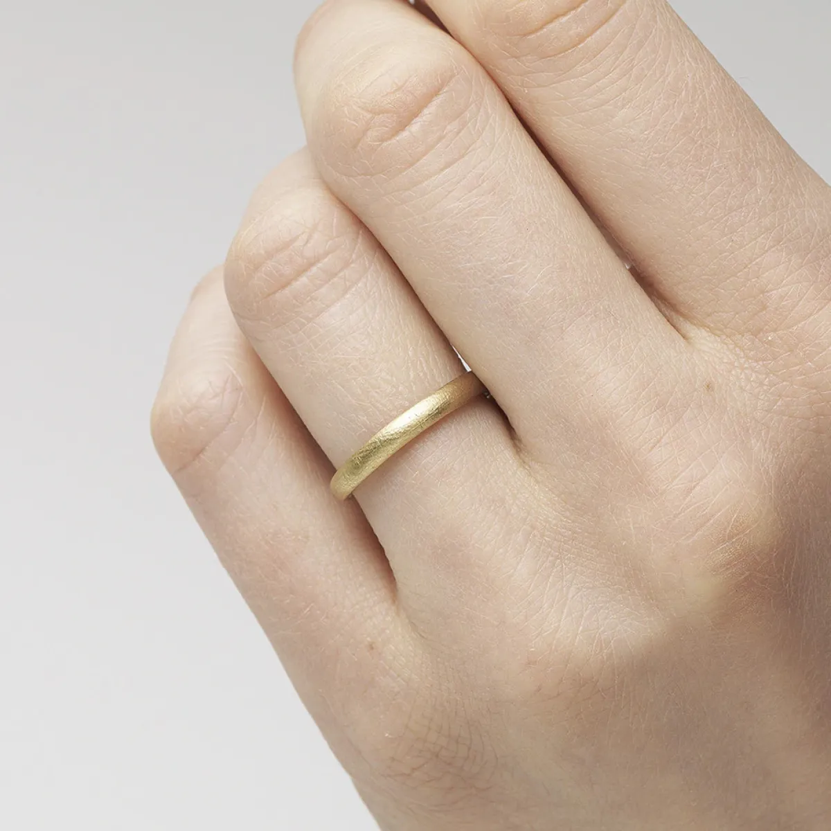 Tomfoolery Gold Oval Section 2.5mm Wedding Band Discount