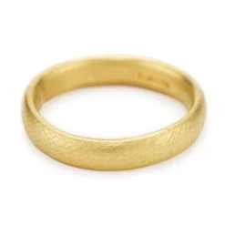 Tomfoolery Gold Oval Section 4mm Wedding Band Discount