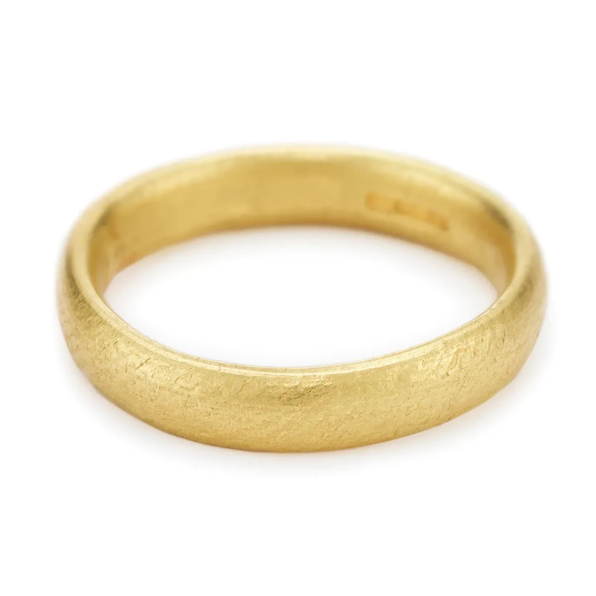 Tomfoolery Gold Oval Section 4mm Wedding Band Discount